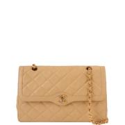 Chanel Vintage Pre-owned Tyg chanel-vskor Beige, Dam