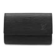 Louis Vuitton Vintage Pre-owned Laeder nyckelhllare Black, Dam