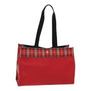 Burberry Vintage Pre-owned Nylon axelremsvskor Red, Dam