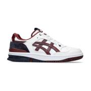 Asics Röda Läder Sneakers - Ex89 Modell Multicolor, Herr