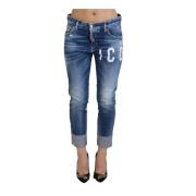 Dsquared2 Cool Girl Slim Fit Distressed Denim Jeans Blue, Dam