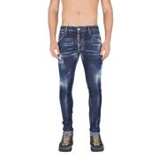 Dsquared2 Faded Blue Herr Jeans Streetwear Blue, Herr