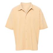 Issey Miyake Casual Bomullsskjorta för Män Beige, Herr