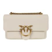 PINKO Vit Crossbody Väska Elegant Design White, Dam