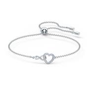 Swarovski Infinityhjärta Armband, Rhodiumpläterad Gray, Dam