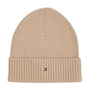 Tommy Hilfiger Flag Pima Cotton Beanie Beige, Herr