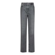 Versace Grå Stone-Wash Denim Jeans Gray, Dam