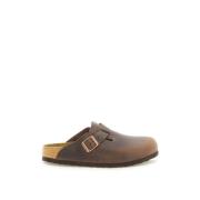 Birkenstock Smal passform läder Boston sabot Brown, Herr