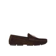 Dolce & Gabbana Logo Loafers i Mocka Läder Brown, Herr