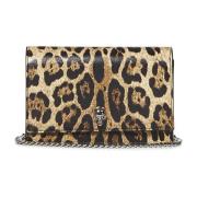 Alexander McQueen Leopardmönstrad Axelväska Beige Multicolor, Dam