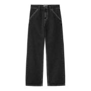 Carhartt Wip Simple Pant - Svart (Stone Washed) Black, Dam