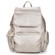 Kipling City Zip Ryggsäck Silver Kvinnor Gray, Dam