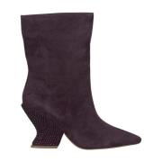 Alma EN Pena Ankelboots med strassklack Purple, Dam