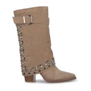 ALMA EN PENA Studded gaiter boot Brown, Dam