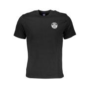 North Sails Svart Bomull Logo Print T-shirt Black, Herr