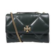 Tory Burch Diamond Quilt Konvertibel Axelväska Green, Dam