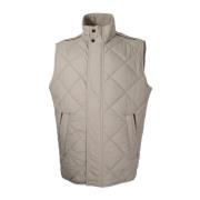 Paul & Shark Beige Quiltad Gilet med Alcantara Detaljer Beige, Herr