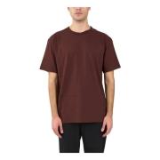 Mauro Grifoni Bomull T-shirt med Crew Neck Brown, Herr