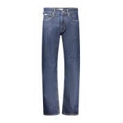 Guess Blå Bomull Straight Fit Jeans Blue, Herr