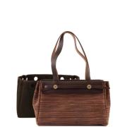 Hermès Vintage Pre-owned Canvas handvskor Brown, Dam