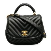 Chanel Vintage Pre-owned Laeder crossbodyvskor Black, Dam