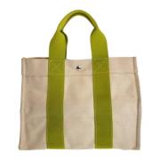 Hermès Vintage Pre-owned Canvas totevskor Green, Dam