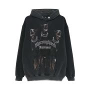 Represent Hoodie med Thoroughbred Print Black, Herr