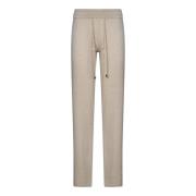 Malo Beige Cashmere Joggers Höj Garderoben Beige, Dam