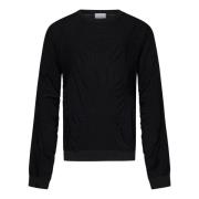 ROA Svart Jacquard Sweatshirt Aw24 Black, Herr