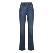 Coperni Blå High-Waisted Slim Fit Jeans Blue, Dam