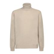 Dell'oglio Vit Stickat för Modern Man Beige, Herr