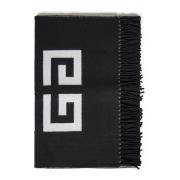 Givenchy Svart Halsduk Snygg Design Slående Logotyp Black, Herr