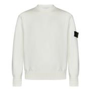 Stone Island Vit Tröja för Män Aw24 White, Herr