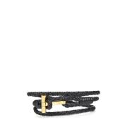 Tom Ford Svart Flätad Armband Black, Herr