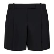 Alexander McQueen Svarta Skräddade Ullshorts Black, Dam