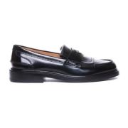 Tod's Svarta Läderloafers Eleganta Slip-On Skor Black, Dam