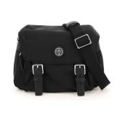 Tory Burch Messenger Crossbody-väska i återvunnen nylon Black, Dam