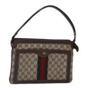 Gucci Vintage Pre-owned Canvas axelremsvskor Beige, Dam