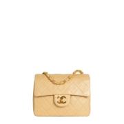 Chanel Vintage Pre-owned Laeder chanel-vskor Beige, Dam