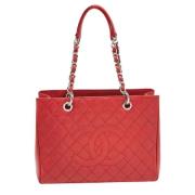 Chanel Vintage Pre-owned Laeder totevskor Red, Dam