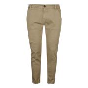 PT Torino Taupefärgade Slim Fit Byxor Beige, Herr