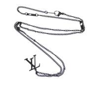 Louis Vuitton Vintage Pre-owned Metall halsband Black, Dam