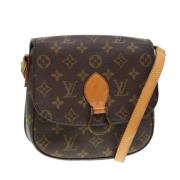 Louis Vuitton Vintage Pre-owned Canvas axelremsvskor Brown, Dam