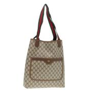 Gucci Vintage Pre-owned Canvas totevskor Beige, Dam