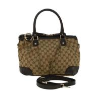 Gucci Vintage Pre-owned Canvas handvskor Beige, Dam