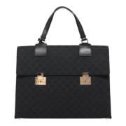 Gucci Vintage Pre-owned Canvas gucci-vskor Black, Dam