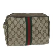 Gucci Vintage Pre-owned Canvas kuvertvskor Beige, Dam