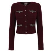 Elisabetta Franchi Boucle Cardigan med smyckedetaljer Red, Dam