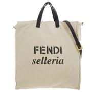 Fendi Vintage Pre-owned Canvas fendi-vskor Beige, Dam