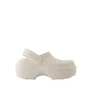 Crocs Neutrala Syntetiska Stomp Sandaler Beige, Dam